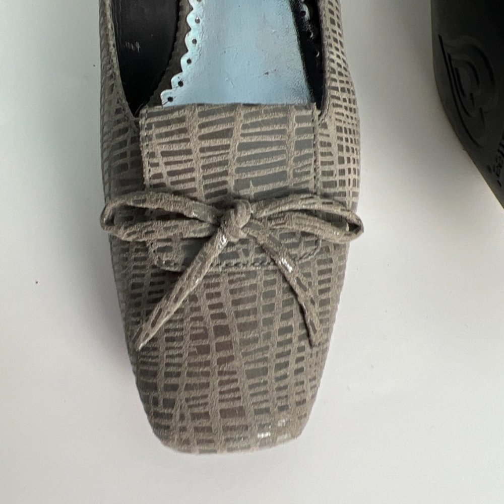 J.RENEE Naughty Gray Lizard Low Heels Shoes Comfort Pumps Dressy 7.5 M. (C-002) - Picture 6 of 10
